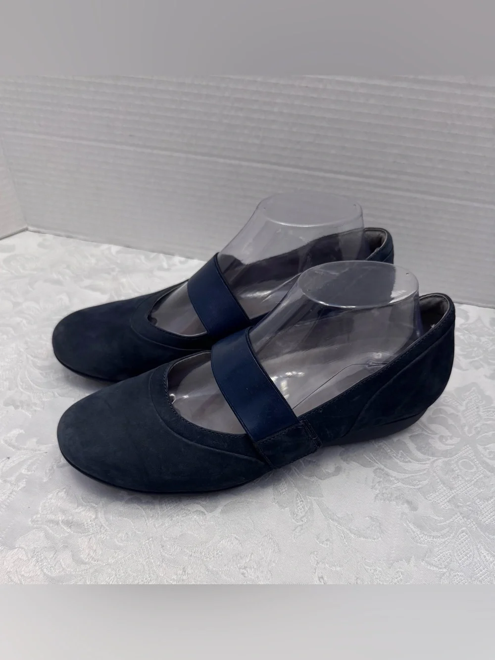 Dansko Kendra Mary Jane Low Wedge Comfort Shoe Blue Size 39 8.5-9